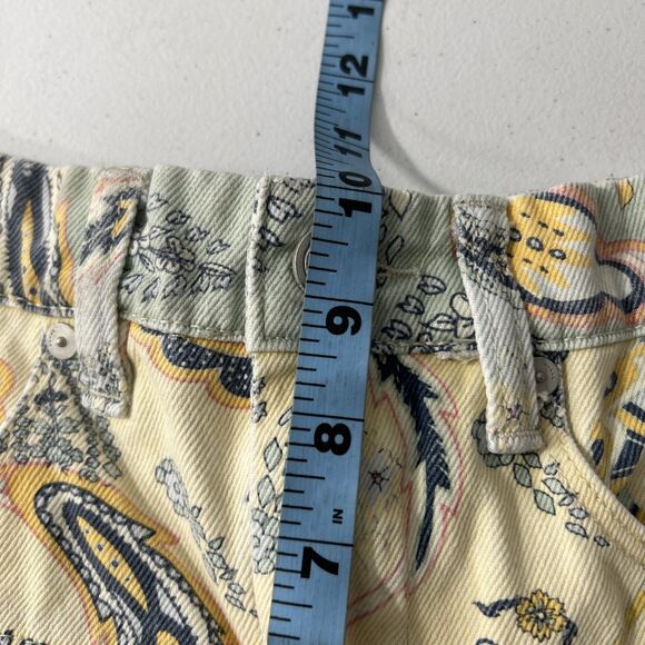 BLANKNYC Denim Shorts Womens 27 The Barrow Paisley Cut Off High Rise Frayed‎ Hem - Picture 5 of 6